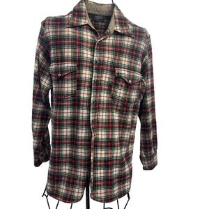 Pendleton Shirt Wool USA Long Sleeve Vintage Top Large‎ Rare Label
